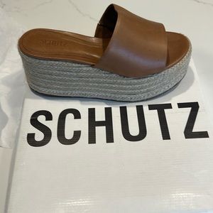 SCHUTZ Camal Marin weekend wedge Size 10
